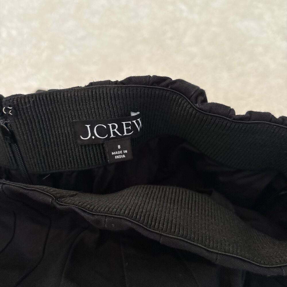 J. Crew Womens Godet Mini Skirt Black Chino Pleated Preppy Classic School Chic 6 - Picture 6 of 7